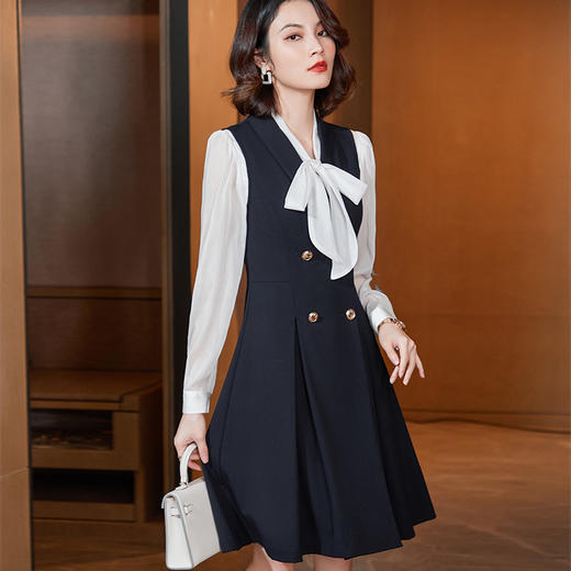 秋季新款职业装女连衣裙套装气质通勤马甲裙 MGG2099 商品图3