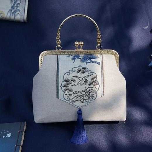 原创新款包包女手工制作斜跨百搭手提包秋冬女包旗袍国风中年布包 商品图3