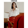 VIMAGE纬漫纪秋冬新款简V领约百搭长袖衬衫衬衣女上衣V1609213 商品缩略图0
