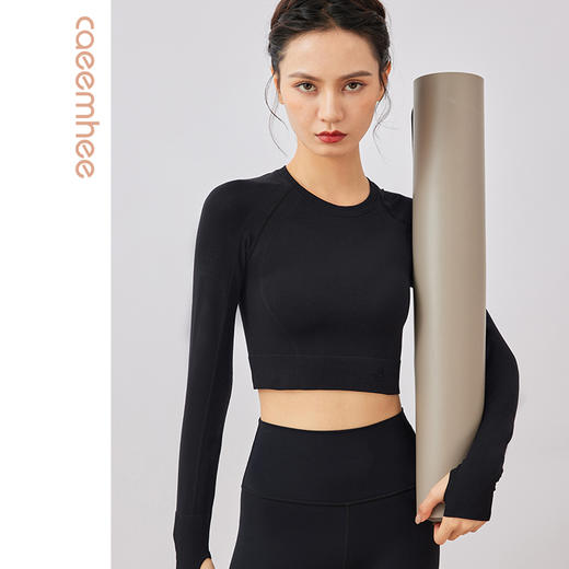 卡益套指运动瑜伽服长袖KX03949不可插胸垫 商品图2