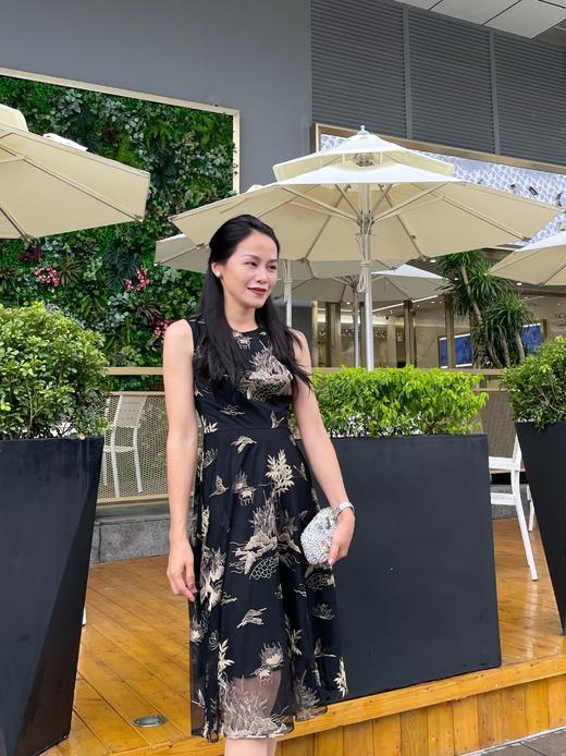 2S4823--泥金色绣花圆领连衣裙【浪漫觉醒《离骚》】 商品图3