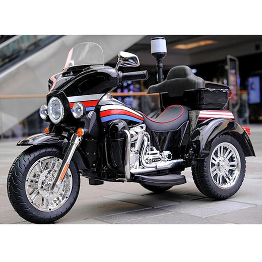 萨玛特 儿童摩托车电动车儿童电动摩托车三轮车电动摩托车儿童电动车四轮可坐儿童车四轮 白色SMT-111 商品图1