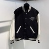 B2BCB3345太平鸟男装21秋季新款鬼灭之刃黑白棋盘格棒球服夹克998 商品缩略图0