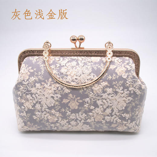 手作蕾丝手工旗袍汉服包 淑女复古手提斜挎包森系化妆包 商品图4