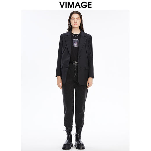 VIMAGE纬漫纪秋款气质帅气职业收腰显瘦西装外套V1603236 商品图0