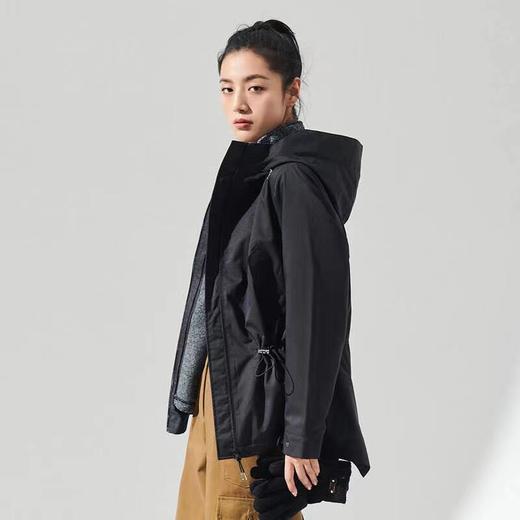 探路者秋冬户外防风加厚加绒保暖三合一抓绒内胆连帽收腰徒步登山防寒服TAWI92714 商品图5