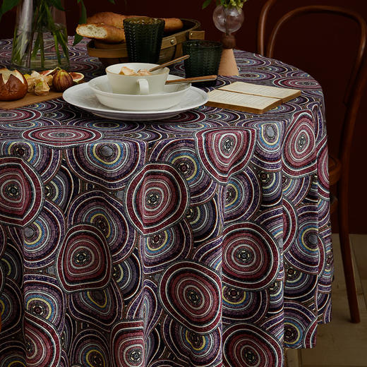 浪漫圆舞曲美式轻奢圆形桌布 商品图2