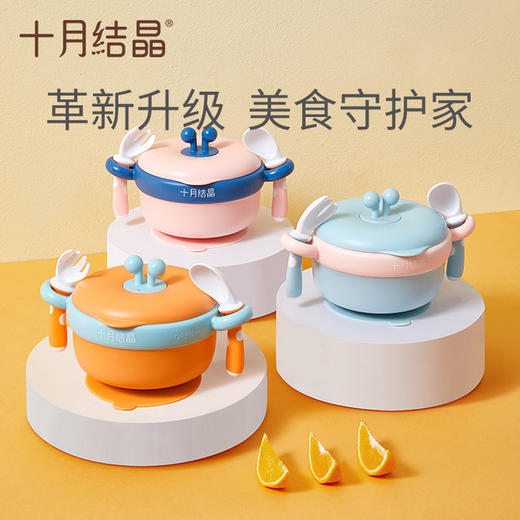 十月结晶婴儿保温碗辅食碗婴幼儿注水宝宝碗餐盘吸盘碗 商品图0