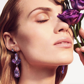 订购8周到｜Dyrberg Kern-Amy-紫色 耳环［丹麦设计师］