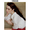 VIMAGE纬漫纪秋冬新款简V领约百搭长袖衬衫衬衣女上衣V1609213 商品缩略图1