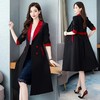 JY-NJ9907 风衣女中长款秋季新款配色外套韩版过膝（配腰带） 商品缩略图3
