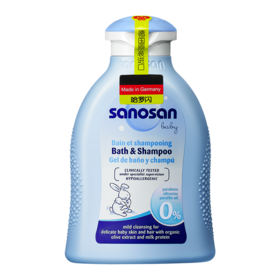 dx 进口哈罗闪婴儿净护二合一宝宝洗发沐浴露 无硅弱酸配方 200ml