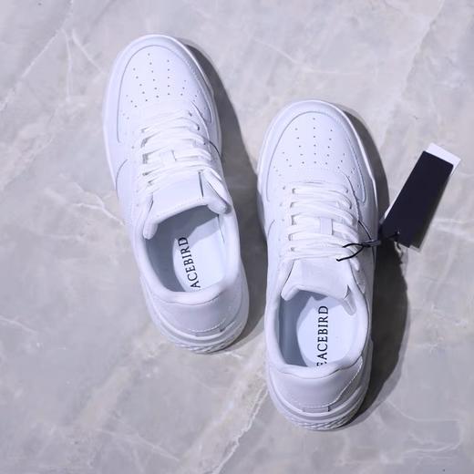 B1ZDB3113太平鸟男装2021秋新款运动休闲舒适百搭白色厚底板鞋998 商品图2