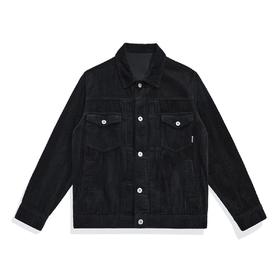 太平鸟男装灯芯绒印花夹克青年休闲外套潮B2BCB3309