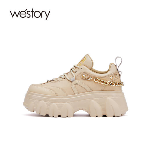 westory2021秋季新品厚底百搭休闲鞋松糕底时尚女鞋W21CM71651 商品图1