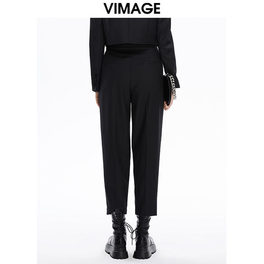 VIMAGE纬漫纪秋季新款通勤职业干练百搭显瘦锥形休闲裤女裤子V1605216 商品图4