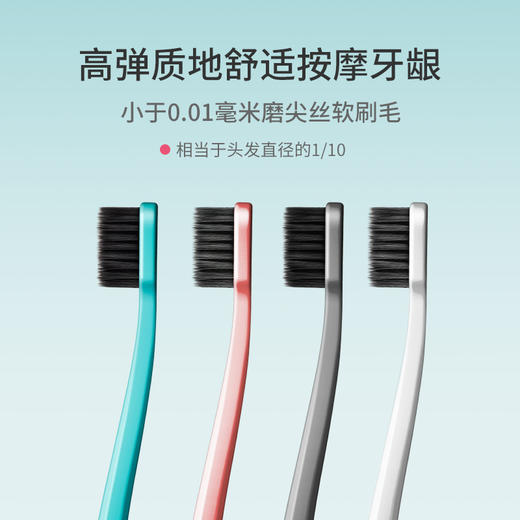 Grin 玉米淀粉可降解牙刷四种颜色 一支装 商品图3