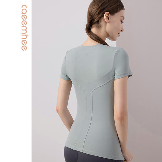 【断码捡漏】卡益裸感女士短袖瑜伽服KN03923 商品图1