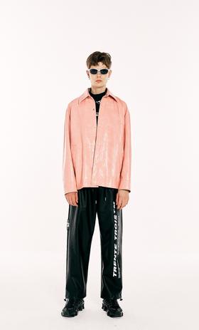 W132372478时尚亮面PU夹克