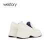 westory2021秋季新款单鞋厚底白色百搭时尚乐福鞋W21CM71681 商品缩略图2