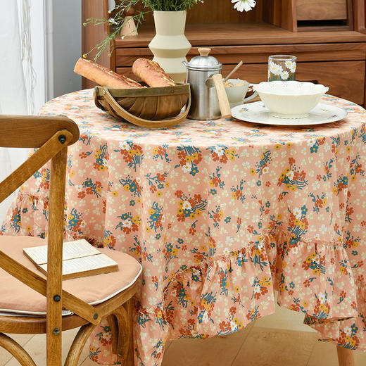 日暮丁香田园复古双层桌布 商品图2