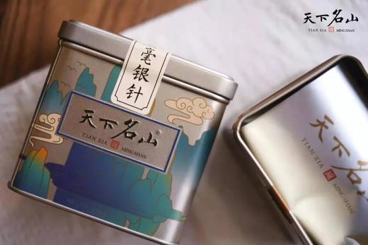 杞冠臻选| 天下名山 白毫银针 （2021版）白茶 单罐装 双罐礼盒装 木箱珍藏版 商品图1