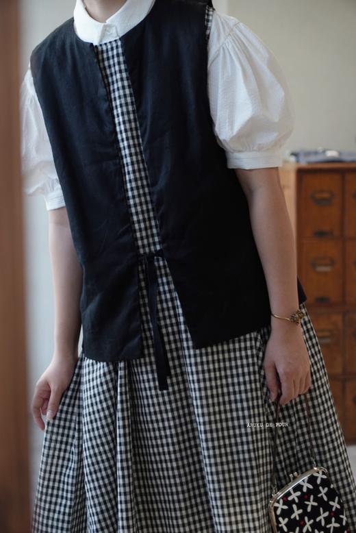 ROBE de PEAU复古白/黑色2ways马甲 商品图8