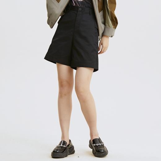 谜底短裤2021秋季新款复古撞色拼接休闲宽松五分裤女213MK1755 商品图0