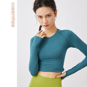 卡益套指运动瑜伽服长袖KX03949不可插胸垫