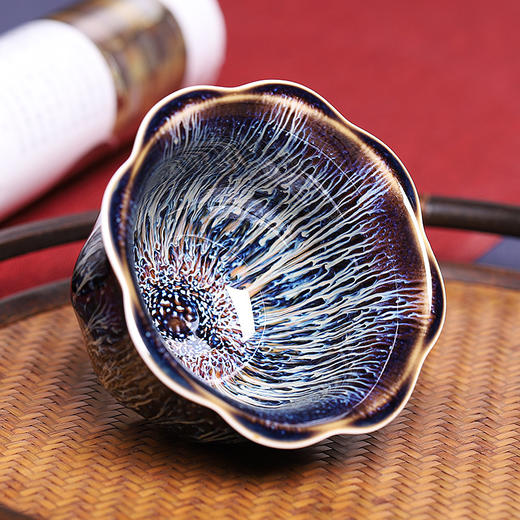 主人杯单杯小茶杯茶盏杯景德镇陶瓷单个品茗杯曜变天目盏大号 商品图3