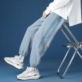 【服饰鞋包】裤子男秋季新款卫裤男宽松韩版潮流学生帅气束脚裤百搭运动休闲裤