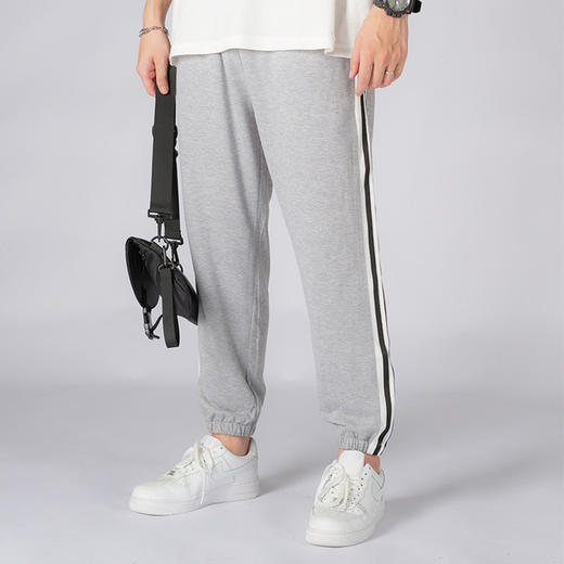 【服饰鞋包】男秋季男士休闲裤条纹青年直筒裤宽松运动裤子男 商品图2