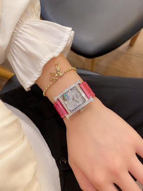 新款Hermes爱马仕H-our系列 方钻珠宝女士腕表 壳套、字面