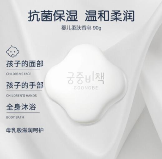 H| 宫中秘策 润肤乳液250ml+洗护二合一350ml+柔肤香皂90g 进口洗护三件套礼盒0月龄以上 商品图3