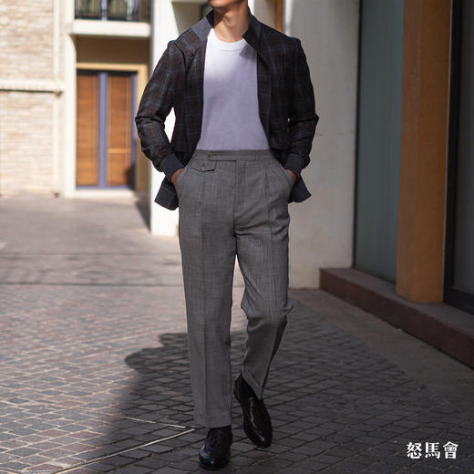 Reda ATTO Super 110's 澳洲美丽诺羊毛深棕格纹A1飞行员夹克 商品图3