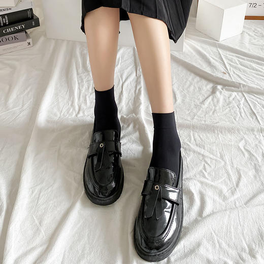 袜子女中筒袜潮春夏日系过膝高筒jk小腿制服袜子短黑色长筒袜 商品图1