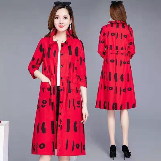 AA  HL风衣中长款韩版宽松大码显瘦薄款外套 商品图0