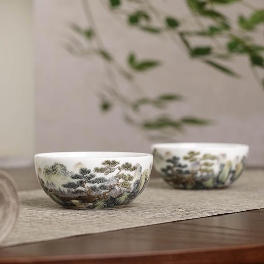 粉彩千峰竞秀杯 商品图4
