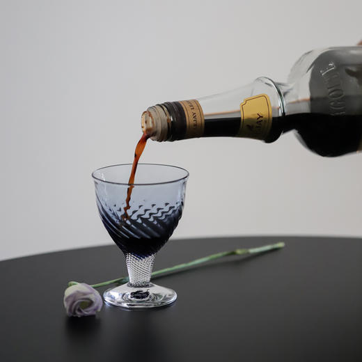 日本 小林亮二 彩色玻璃杯 高足杯 条纹 啤酒杯汽水杯日式复古 商品图8