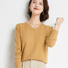 【两件装】2021秋冬新款洋气纯色长袖内搭打底针织衫纯色简约外穿V领毛衣女 商品缩略图4