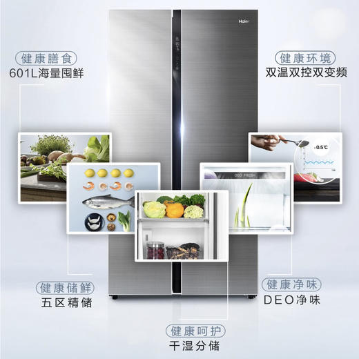 海尔（Haier ）冰箱BCD-601WDGX 商品图2