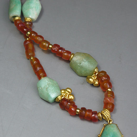 鲜卑天河石+西亚高古红玛瑙项链 商品图6