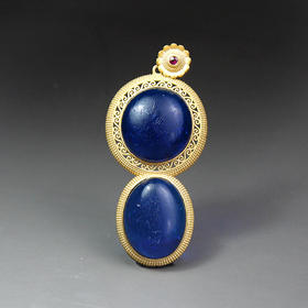 中古琉璃“宇宙蓝”项坠