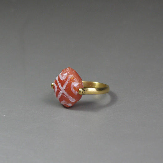 镶蚀红玉髓双面戒指 商品图1