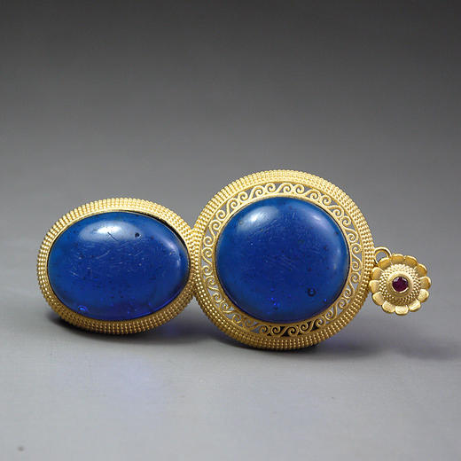 中古琉璃“宇宙蓝”项坠 商品图4