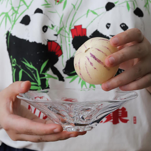 日本 河上智美 棱线皿 水角皿 三角小皿 四边小皿 菊瓣小皿 花瓣钵 面钵 异形帽钵 透明玻璃器 商品图6