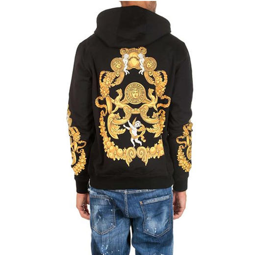 VERSACE 范思哲 全脸logo男士卫衣 黑色 A80469 A219529 A708 商品图2