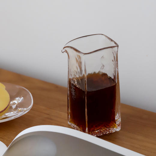 日本 河上智美 棱线 手握杯 片口 透明玻璃器 商品图5