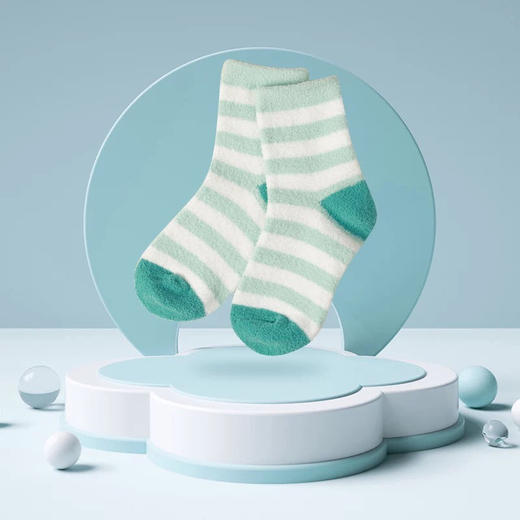 【9.9元3双】i-baby儿童针织棉袜舒适柔软秋冬中筒袜家居袜 商品图5