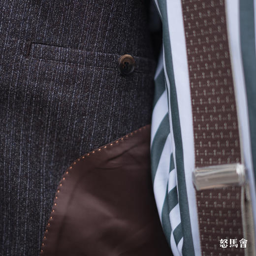 Lanificio Cerruti 1881 初剪羊毛咖啡色A2飞行员夹克 商品图8